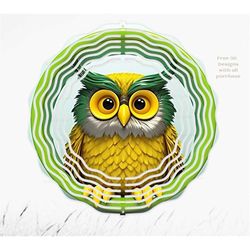 3d pattern, fun owl 3d wind spinner, 3d background
