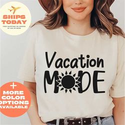 Vacation Mode On Shirt, Mens Beach T Shirt,Funny Vacation Shirt, Beach Lovers Gift, Funny Beach Drinking, Bachelor Party