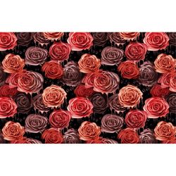 Seamless 3D Pattern Seamless Roses Digital File Papers Crafts Sublimate Tumbler Wrap POD, Commercial Use Tumbler
