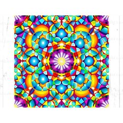 Rainbow Kaleidoscope 11 Digital Art Print, 12 x 12, Wall Art, POD, Instant Download