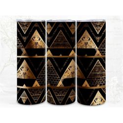 Pyramids Illusion Digital Art Print, Sublimation, Straight Skinny 20 oz Tumbler Wrap, Wall Art, POD, Instant Download