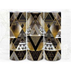 Pyramids Lux Patterns Digital Art Print, Sublimation, Straight Skinny 20 oz Tumbler Wrap, Wall Art, POD, Instant Downloa