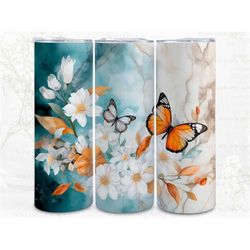Exotic Butterfly Digital Art Print, Sublimation, Straight Skinny 20 oz Tumbler Wrap, Fabrics, Wall Art, POD, Instant Dow