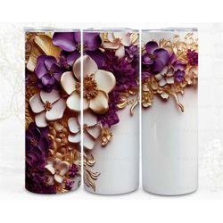 3d violets digital art, sublimation, 300dpi straight skinny 20 oz tumbler wrap, fabrics, pod, sublimate, wall canvas