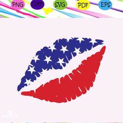America lip flag, independence day svg, happy 4th of july svg,patriotic svg, independence day gift, For Silhouette, File
