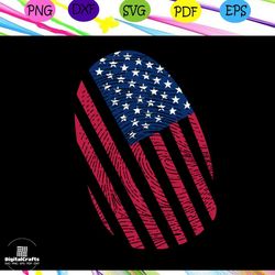 Fingerprint american flag, America 4th Of July Patriotic Svg, American Svg, 4th Of July Svg, Fourth Of July Svg, Patriot