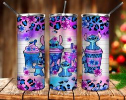 Stitch Coffee Cups 20Oz Skinny Tumbler Png Sublimation Design Download, Western Tumbler Png, Stitch Tumbler Png