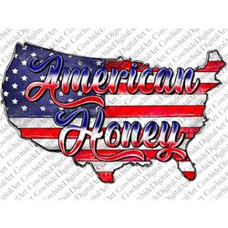 American Honey PNG, Honey png Design, American Png, 4th Of July, Patriotic, Independence Day, Leopard, Digital Download,