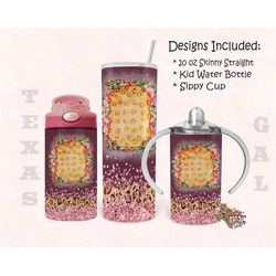 personalize mom and me bundle  20 oz skinny tumbler 12 oz kid water bottle sippy cup tumbler sublimation digital downloa
