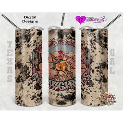 Long Live Cowgirls, Western Tumbler, Cow Print Tumbler Wrap, Cowgirl PNG, 20 Oz Skinny Tumbler PNG, Seamless Pattern