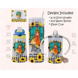 chicken, mama and mini, bundle, 20 oz skinny tumbler design, 12 oz kid water bottle, sippy cup, tumbler, sublimation, di