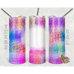 20 oz Skinny Tumbler Watercolor Tie Dye Bright Colors Personalize Bleached Seamless Sublimation Design PNG Instant DIGIT