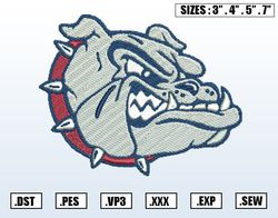 Gonzaga Bulldogs Embroidery Designs, NCAA Logo Embroidery Files, Machine Embroidery Design File , Digital Download