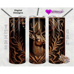 wood tumbler wrap, deer tumbler png,  20oz sublimation tumbler wrap, digital download, seamless design