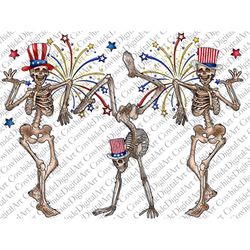 Fourth of July Skellies png, Holiday, Skeleton Png, American Sublimation, Dancing Png, 4th of July png, Skeletons,sublim