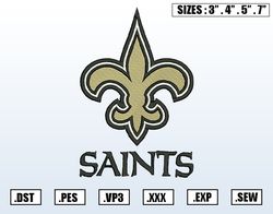 New Orleans Saints Embroidery Designs, NCAA Logo Embroidery Files, Machine Embroidery Pattern, Digital Download