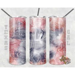 20 oz Skinny Tumbler Mixed Media Watercolor Seamless Sublimation Design PNG Instant DIGITAL ONLY