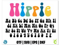 Hippie Font | Hippie font shirt, Hippie Font SVG, Hippie Font OTF, Hippie letters SVG Cricut, Retro Font, Funky font