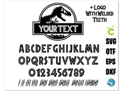 Jurassic Park SVG Bundle | Jurassic Park Font SVG & Jurassic Park Logo SVG | Jurassic Dinosaur letters SVG, Dinosaur svg