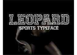 Leopard font OTF | TTF. Sport varsity college font installable on PC. Sport design for t shirt. Girls font. DIY projects