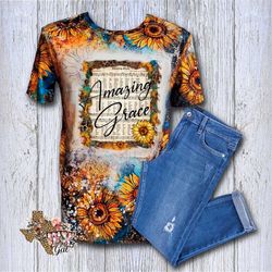 T-shirt Amazing Grace Sheet Music Sunflower Sublimation Digital Download PNG