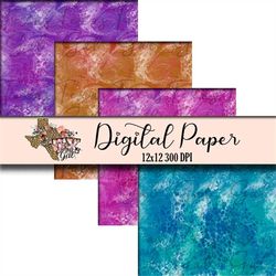 Turquoise Brown Digital Paper Background Scrapbook Paper Download Download Instant Download PNG Sublimation