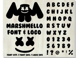 DJ Marshmello font SVG, DJ Marshmello font OTF, DJ Marshmello Logo svg png / DIY Projects