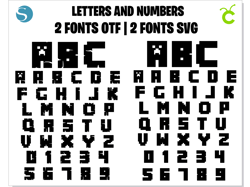 Minecraft Font SVG, Minecraft Font OTF, Gamer Alphabet SVG, Game letters SVG, Game Cut Files, Game SVG, Gamer Font SVG