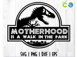 MOTHERHOOD Is A Walk in the Park SVG / With welded Teeth / Motherhood svg, walk in the park shirt svg, Mothers Day shirt