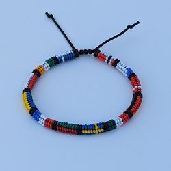 Men's bracelet with flags France, Germany, Kenya, Czech Republic, Finland, Denmark, Ireland and others