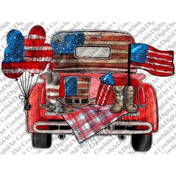 American Truck PNG, Western, PNG, Truck, Boots, balloon, American Flag, American Hat, Sublimation Designs Downloads,Digi