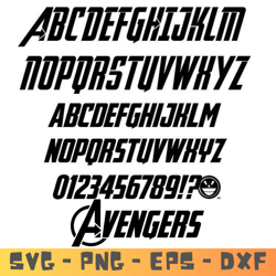 Avengers Fonts SVG - PNG - TTF - Instant Download File