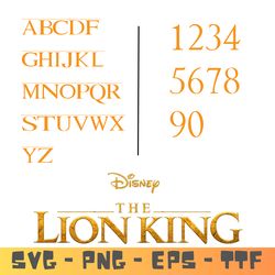Lion King Fonts SVG - PNG - TTF - EPS - Disney Font Character Instant Download.