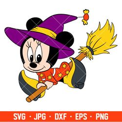 Cute Witch Minnie Mouse Svg, Free Svg, Daily Freebies Svg, Cricut, Silhouette Vector Cut File
