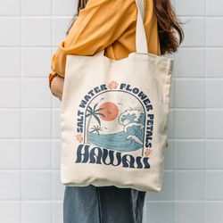 Beach Tote Bag, Summer Tote Bag, Coconut Girl Aesthetic, Trendy Canvas Tote Bag, Aest