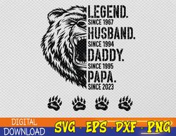 Legend Husband Daddy Grandpa Bear svg, Father's Day Png, Svg, Eps, Png, Dxf, Digital Download