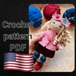 Crochet pattern doll Luna Witch Doll Luna Lovegood Amigurumi PDF download Sorceress Doll DIY
