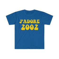 Jadore 2002 Baby Tee, Y2K Aesthetic Crop Top 2000s Inspired Tee