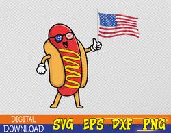 4th of July Hot-Dog Hot-dog 4th of July Svg, Eps, Png, Dxf, Digital Download