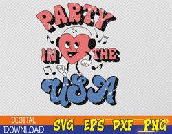 Party In The USA svg, Patriotic svg, Womens Fourth of July svg, American svg, 4th of July, Cute America Svg, Eps, Png, D