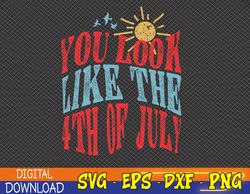 You Look Like 4th of July, Retro USA svg, 4th of July svg,  4th of July shirt, America Patriotic svg