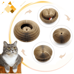 Magic Organ Cat Toy Cats Scratcher Scratch Board Round Corrugated Scratching Post Toys for Cats Grinding Claw Cat