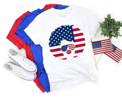 African American Woman 4th Of July Shirt, Afro Woman USA Flag Shirt, Independence Day Shirt, Black Girl Shirt, Silhouett