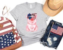 4th of July Pig Shirt, Pig Bubblegum Bandana,Funny 4th of July Shirt,4th of July Shirt,Patriotic Pig T-Shirt,4th of July