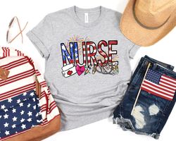 All American Nurse Shirt, 4th of July Nurse Shirt, Nurse Gift, Nursing School Tee, Registered Nurse Shirt, RN Shirt, Fun