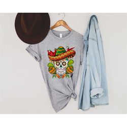 Western Mexican Skull With Sombrero shirt,Mexican Skull shirt,Sugar Skull Shirt,Cinco De Mayo shirt,Cinco De Drinko Tee,