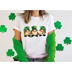 Lucky Gnomes St. Patricks Day Shirt, Happy St. Patricks day four clovers Shirt, Lucky St. Patricks Day Leopard Shamrock