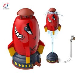 Summer 360 rotation water rocket playing toys plastic flying launcher outdoor yard rocket sprinkler(non US Customers)
