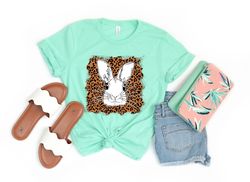Bunny Shirt,Bunny Leopard Shirt,Rabbit Lover Shirt,Easter Shirt,Easter Bunny Shirt,Cute Bunny Shirt,Easter Matching Shir