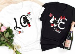 Mickey or Minnie Shirt, Custom Family Valentines Christmas Custom Shirt, Couple Disne